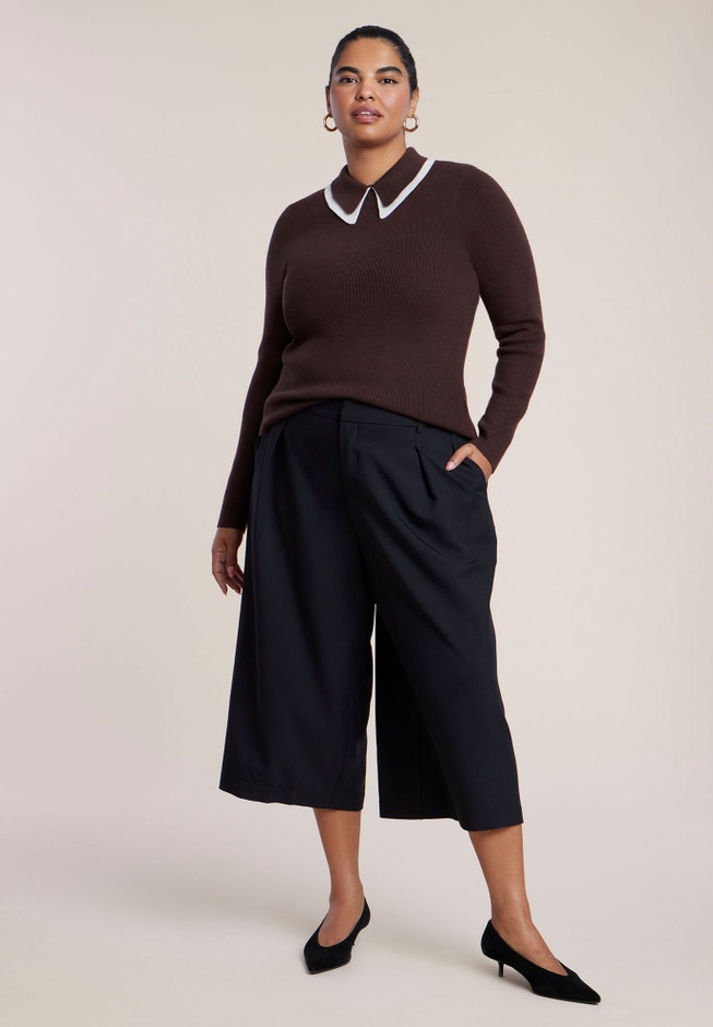 Double Collared Sweater image number 2