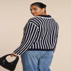 Striped Cardigan image number null