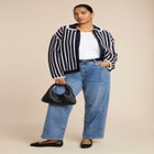 Striped Cardigan image number null