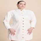 Corset Detail Denim Mini Dress image number null