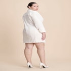 Corset Detail Denim Mini Dress image number null