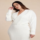 Wrap Sweater Maxi Dress image number null