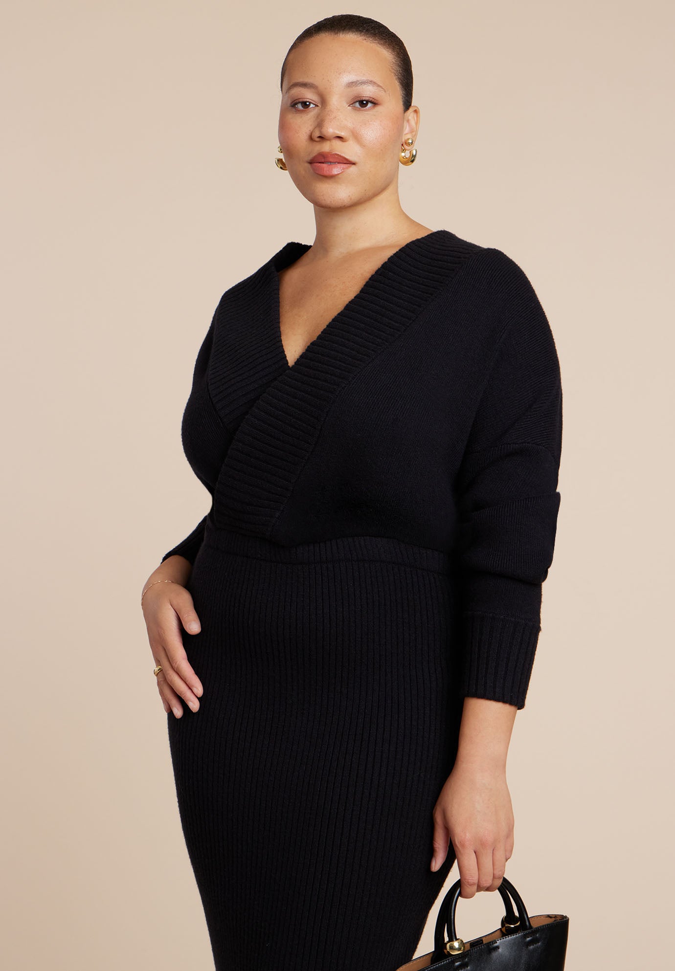 Wrap Sweater Maxi Dress image number 1