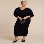 Wrap Sweater Maxi Dress image number null