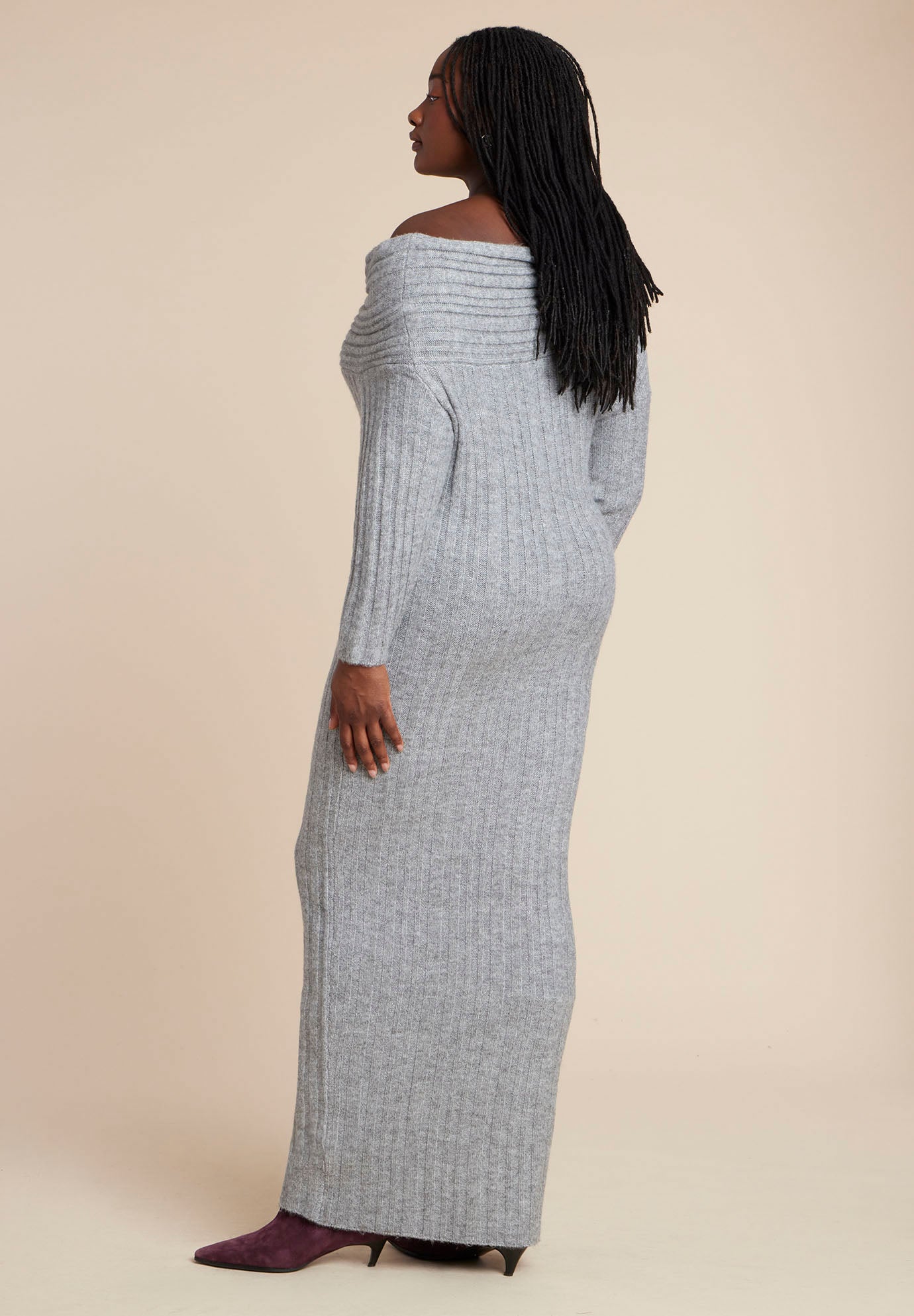 High Collar Sweater Dress image number 2