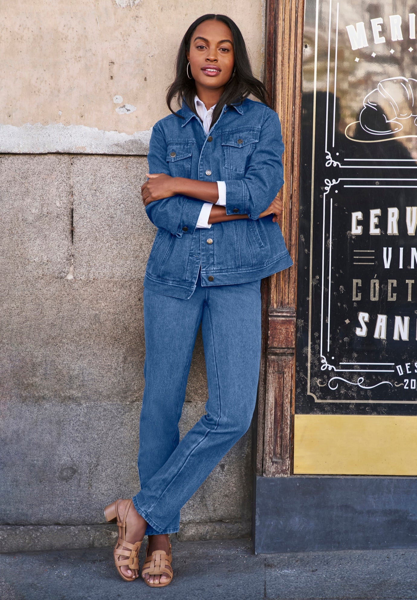Classic Cotton Denim Straight-Leg Jean image number 3