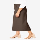 Classic Cotton Denim Midi Skirt image number null