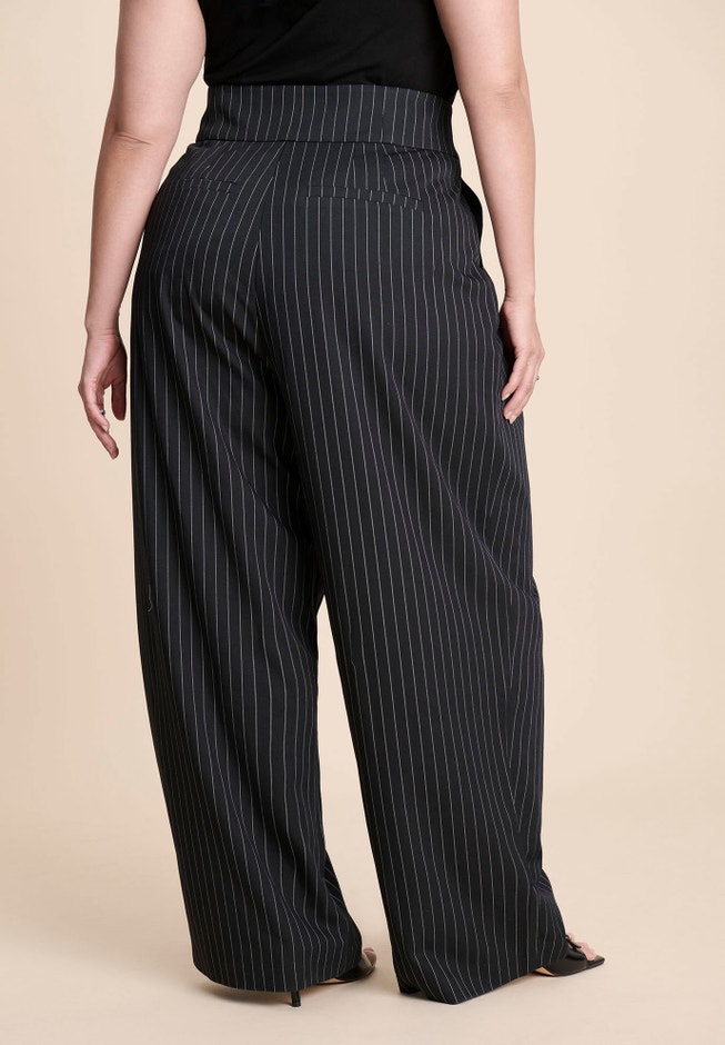 Corset Pinstripe Wide Leg Trouser image number 1