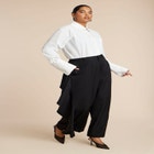 Wide Leg Pant With Drape image number null