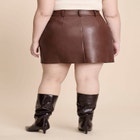 Faux Leather Mini Skirt image number null