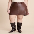 Faux Leather Mini Skirt image number null