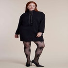 Sheer Floral Tights image number 0
