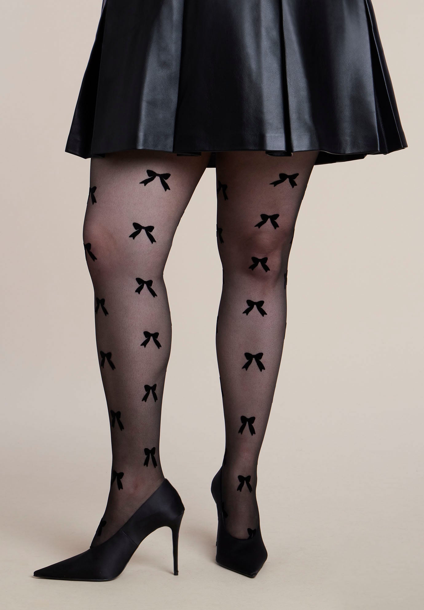 Sheer Bow Tights image number 1