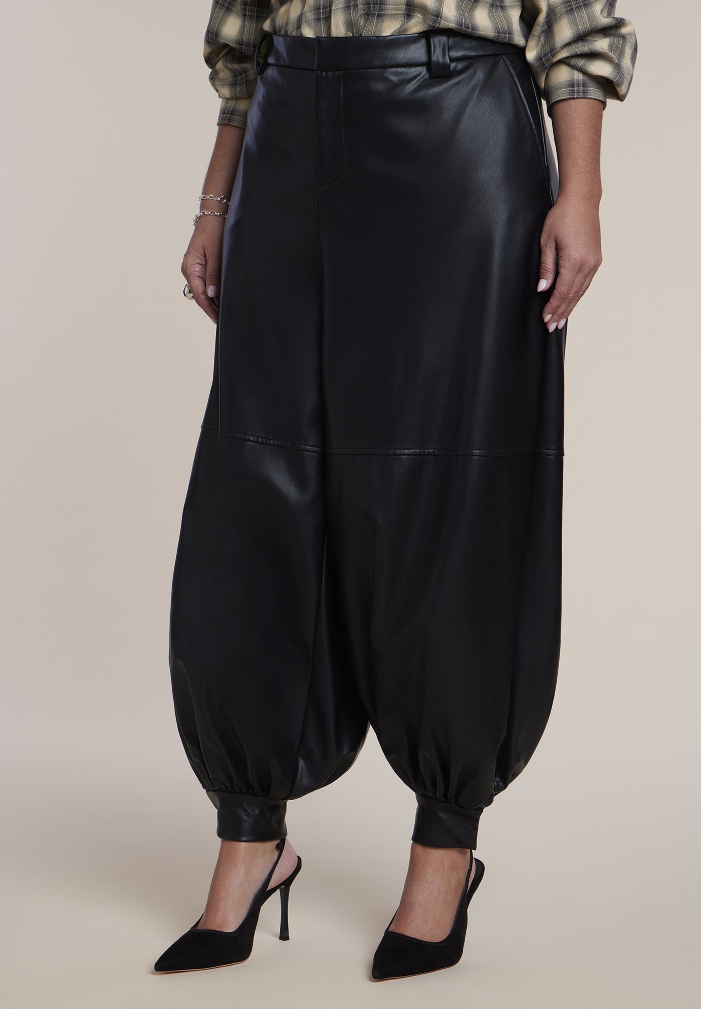 Faux Leather Balloon Pant image number 2