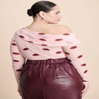 Lip Print Mesh Top image number null