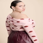 Lip Print Mesh Top image number null