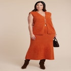 Fuzzy Maxi Sweater Skirt image number null