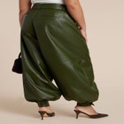 Belted Faux Leather Balloon Pant image number null