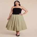 Strapless Combo Dress image number null