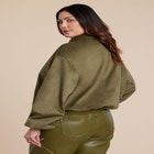 Faux Suede Bomber Jacket image number null