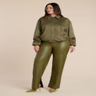 Faux Suede Bomber Jacket image number null