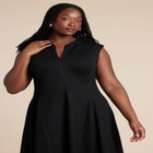 Notch Seam Detail Ponte Dress image number null