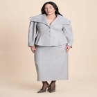 Heathered Column Maxi Skirt image number null