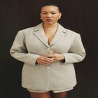 Nipped Waist Wool Blend Blazer With Back Adjuster  image number null