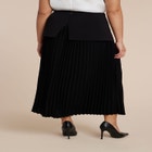 Mixed Media Pleated Skirt image number null