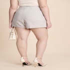 Highwaist Wool Blend Mini Suiting Short image number null