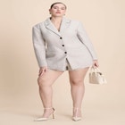 Highwaist Wool Blend Mini Suiting Short image number null