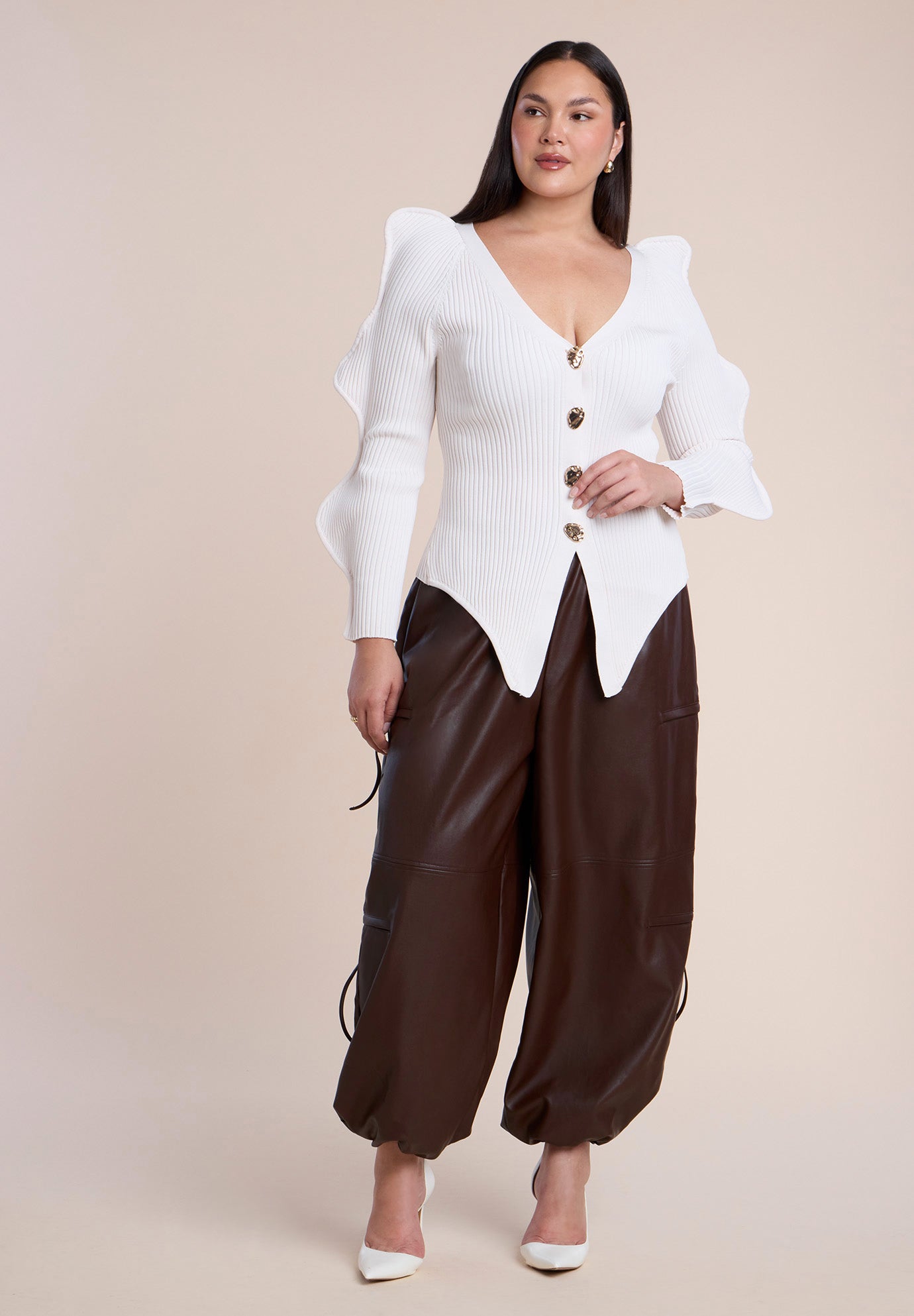 Rounded Sleeve Cardigan image number 3
