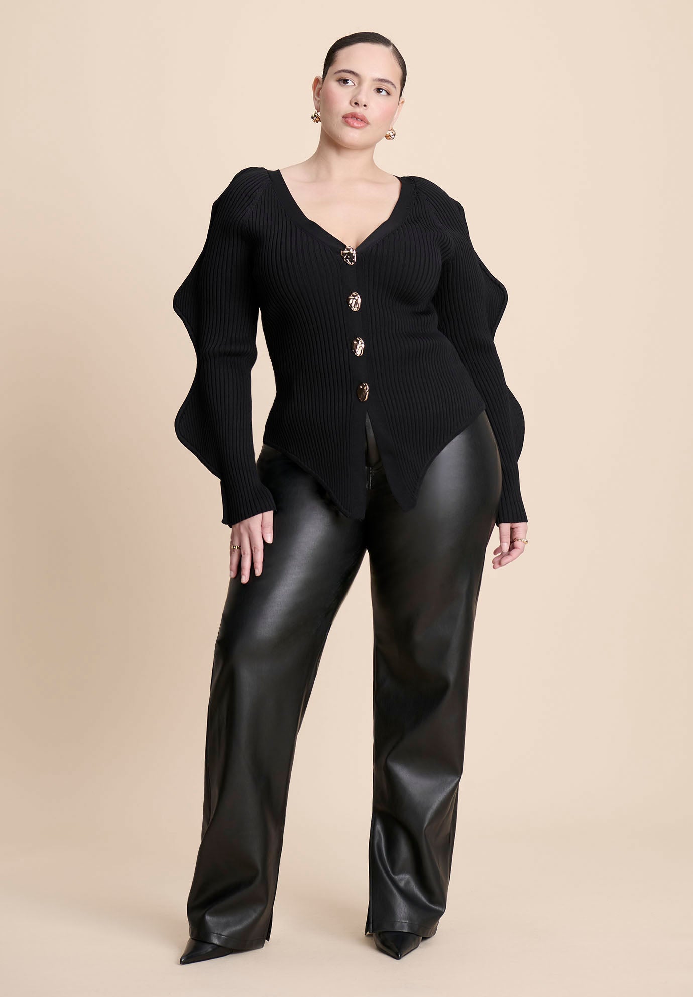 Rounded Sleeve Cardigan image number 5