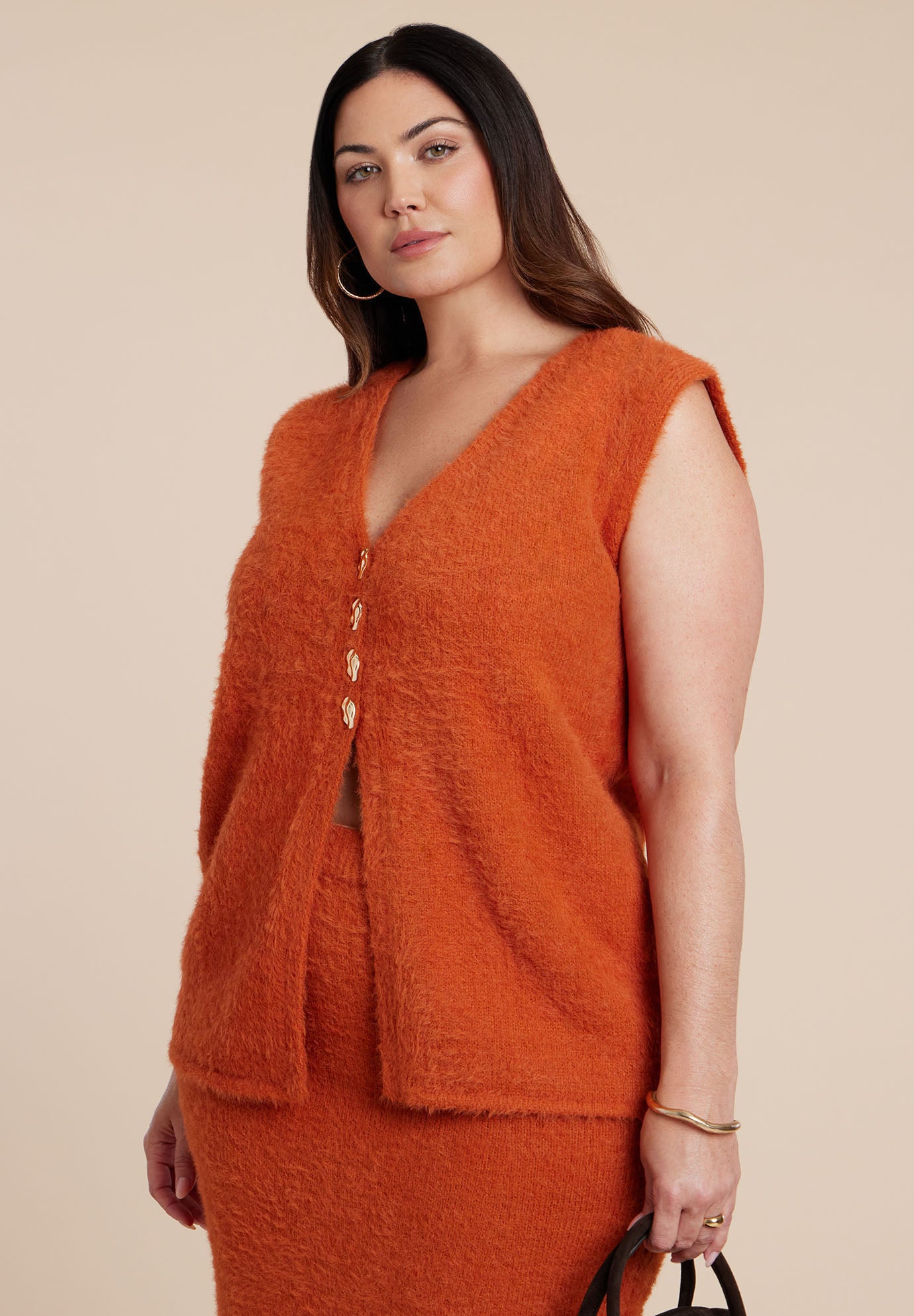 Fuzzy Sweater Vest image number 1