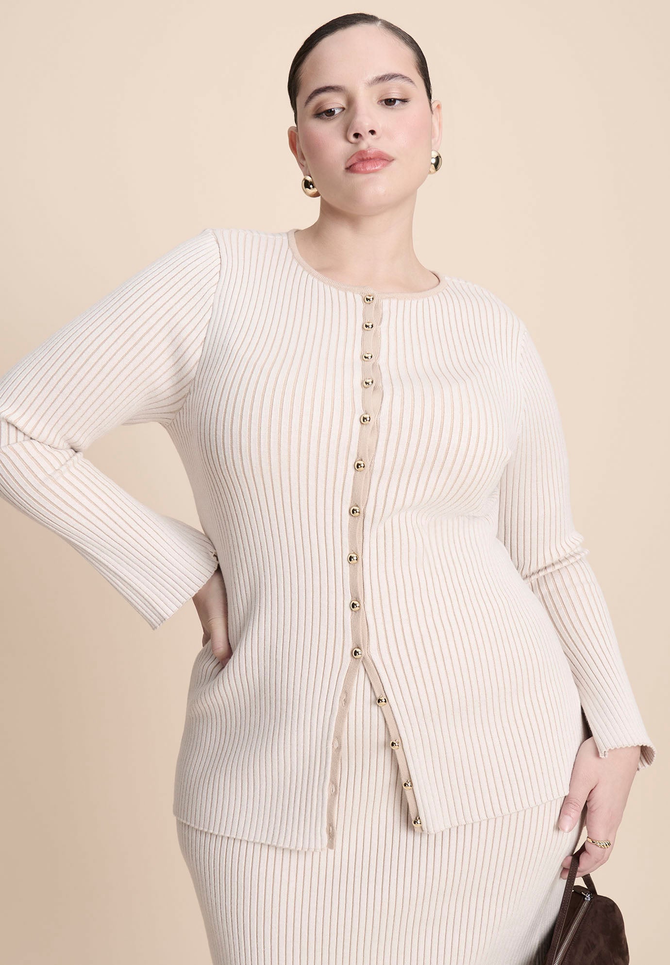 Longline Button Up Cardigan image number 1