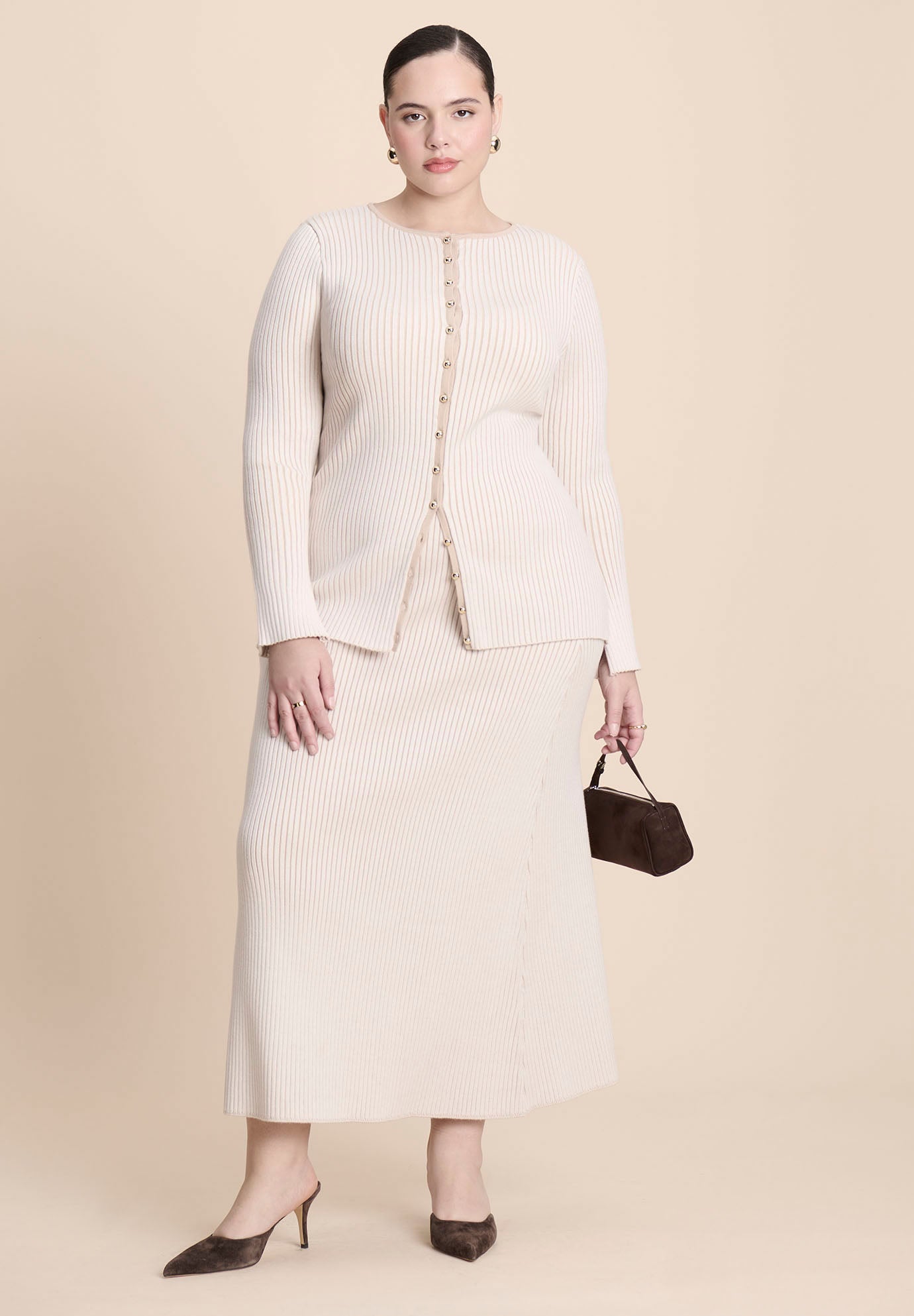 Longline Button Up Cardigan image number 4