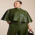 Faux Leather Cape Top image number null