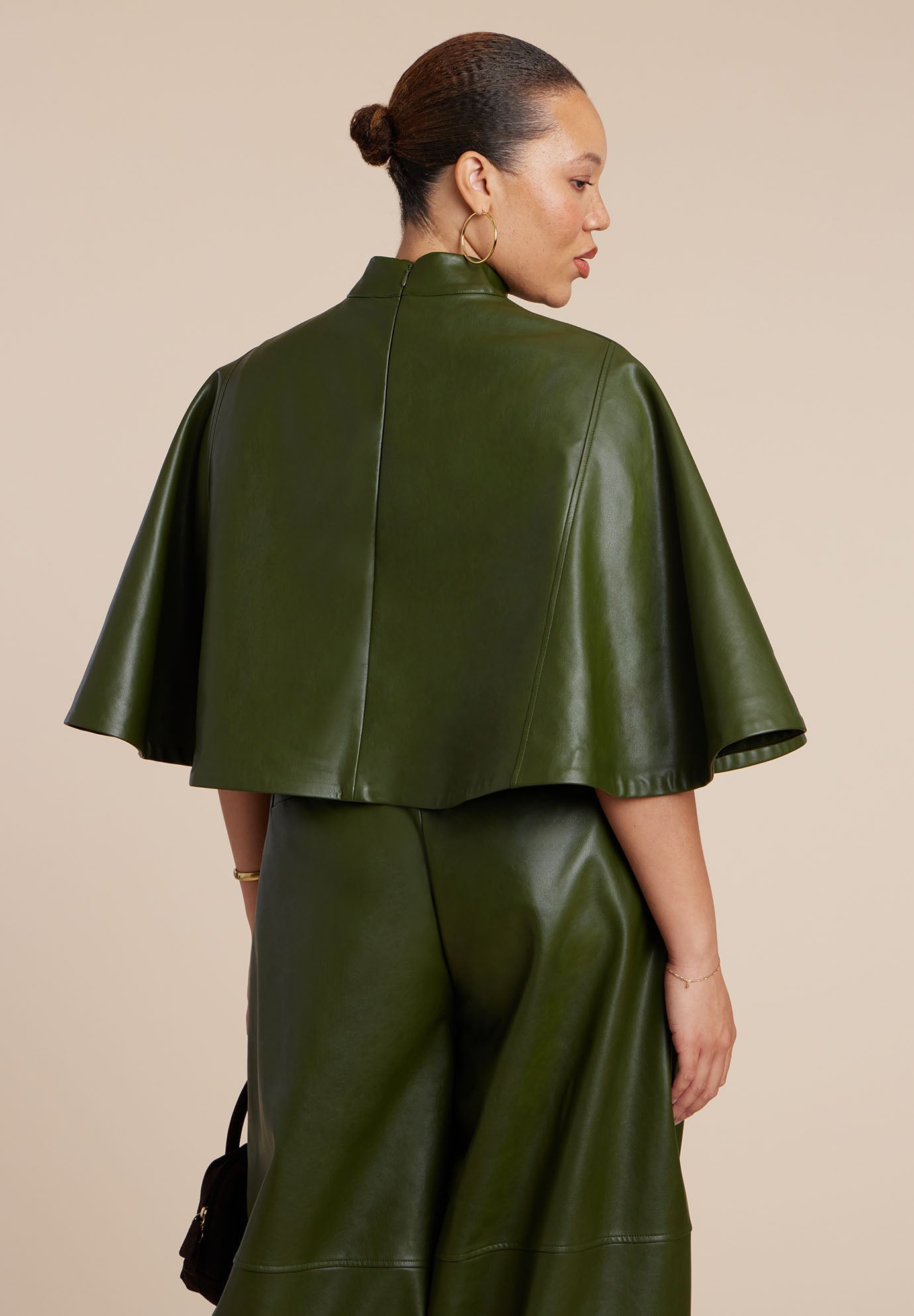 Faux Leather Cape Top image number 2