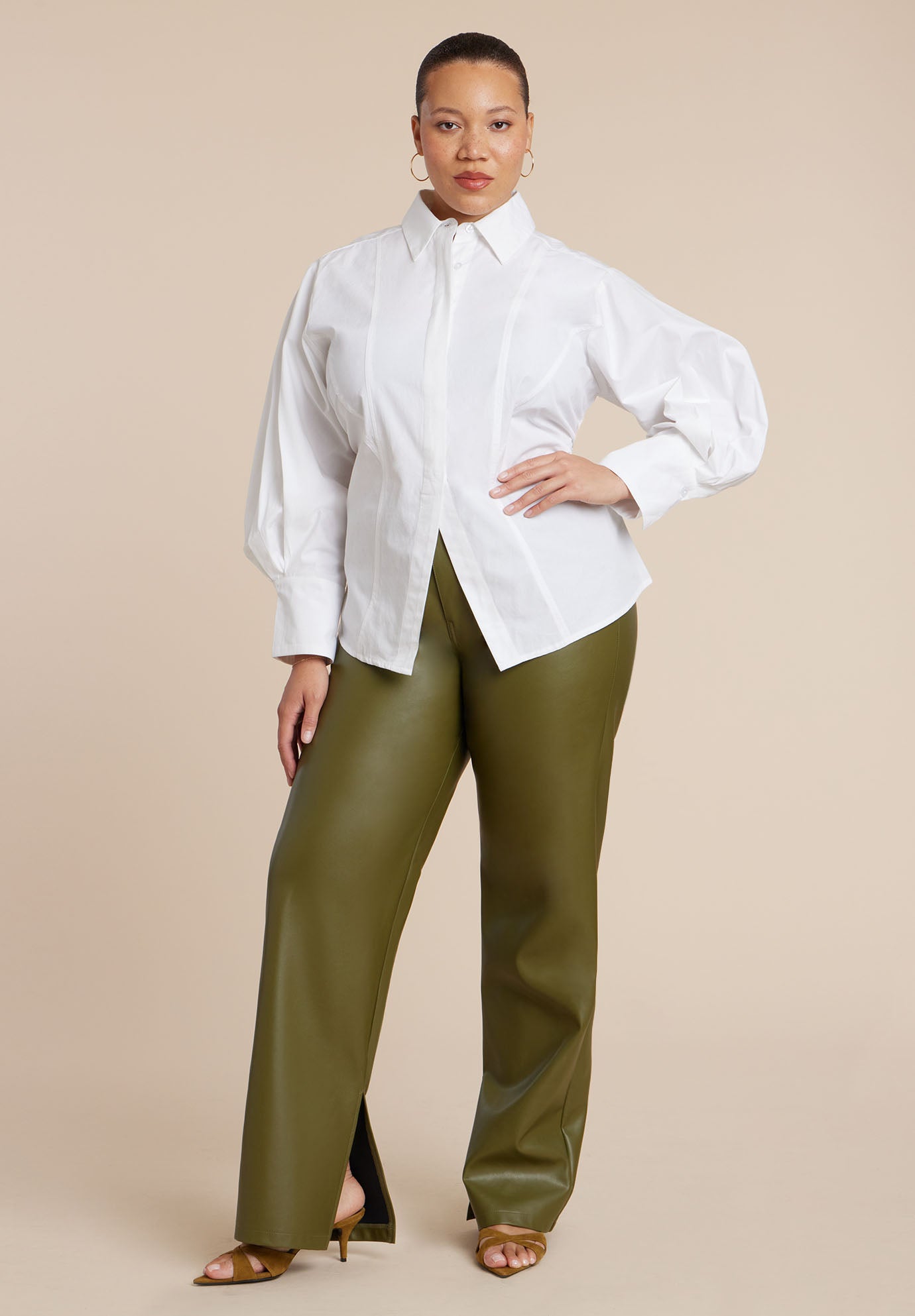 Button Up Cut Out Top image number 3