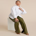 Button Up Cut Out Top image number null