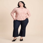 Printed Button Up Top image number null