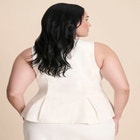 Button Up Peplum Vest image number null