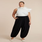 Draped Neck Sleeveless Top image number null