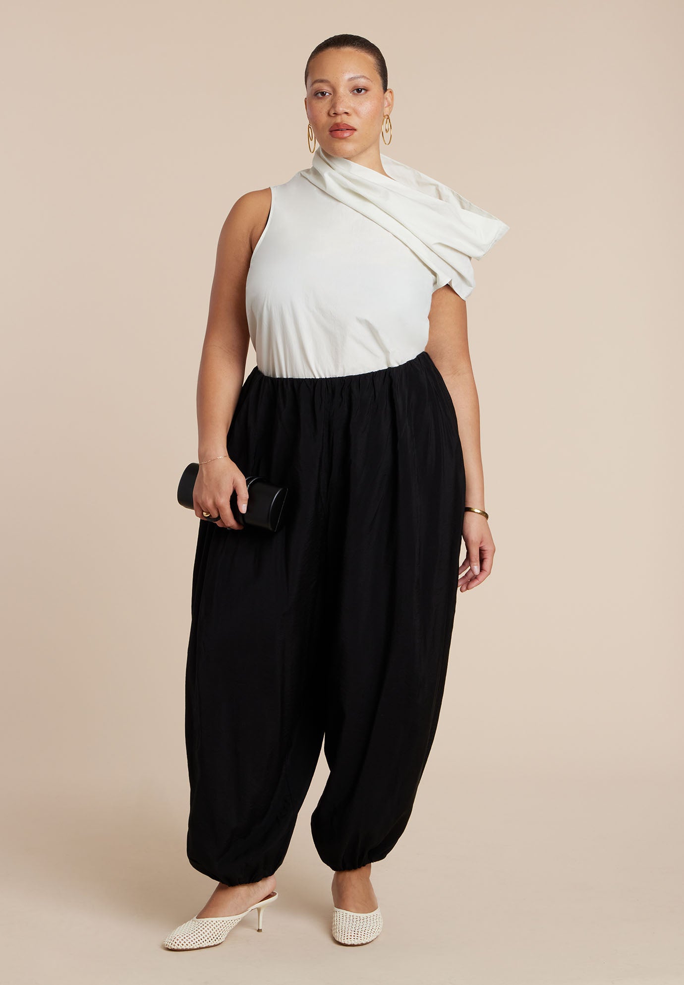 Draped Neck Sleeveless Top image number 2