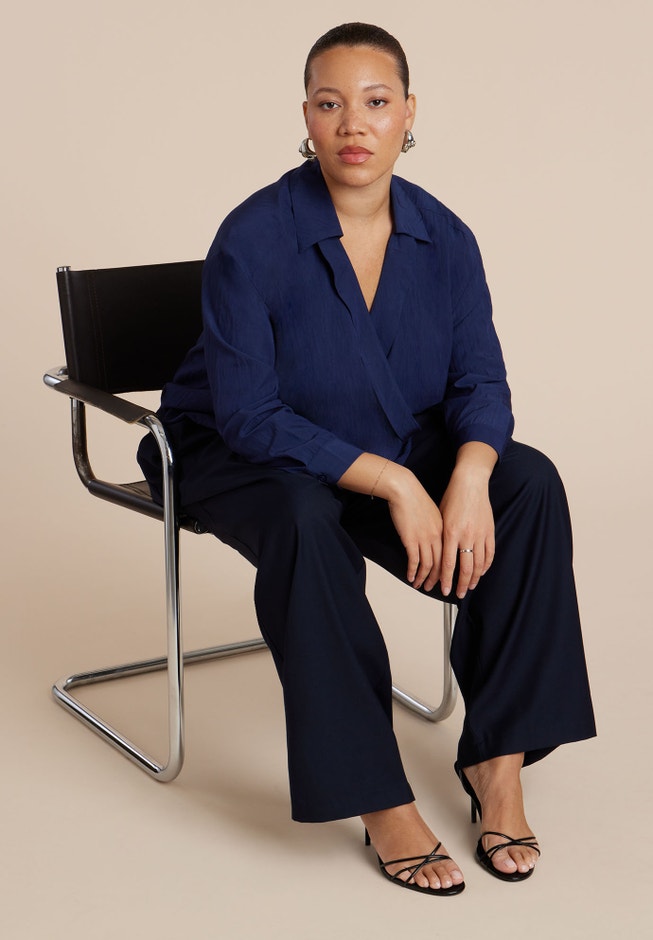 Surplice Collared Top image number 2