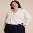 Surplice Collared Top image number null