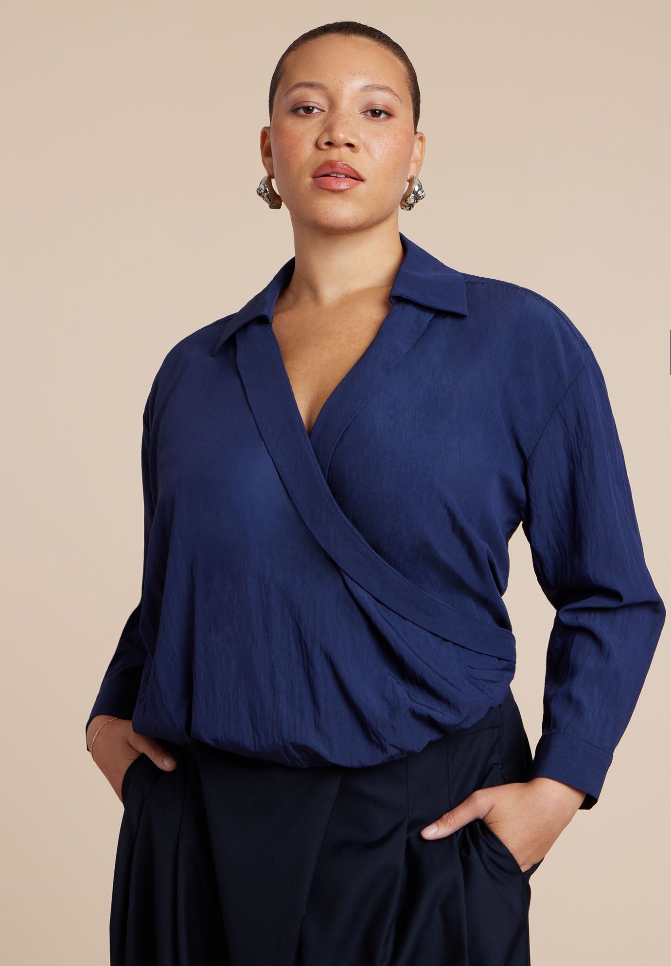 Surplice Collared Top image number 0