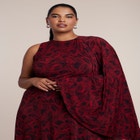 Asymmetric Cape Midi Dress image number 2