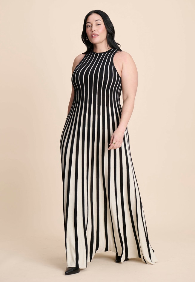 Two Tone Sweater Dress image number 1