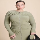 Zipper Front Maxi Dress image number null